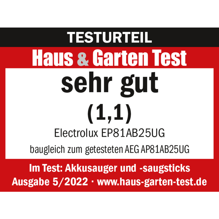 Electrolux - Kabellose Akku-Staubsauger - EP81AB25UG